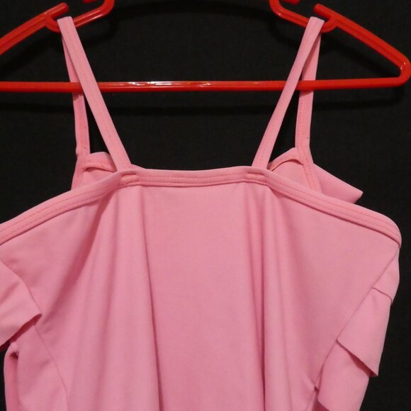 Pink Ruffle Tiered One Piece Swimsuit | size 6 girls - Picture 8 of 11